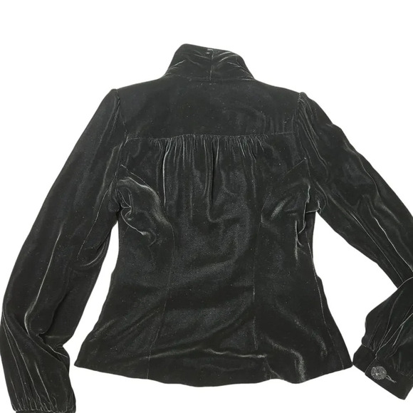 Anthropologie Jak & Rae Black Velvet Single Button Blazer - Picture 5 of 8